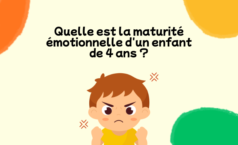 Gestion des émotions enfant 4 ans